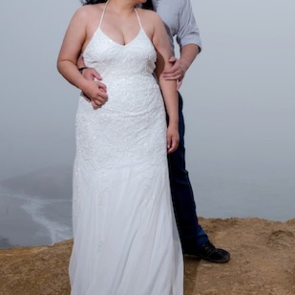 Adrianna Papell Beaded Tulle A-Line Gown - Picture 4 of 6